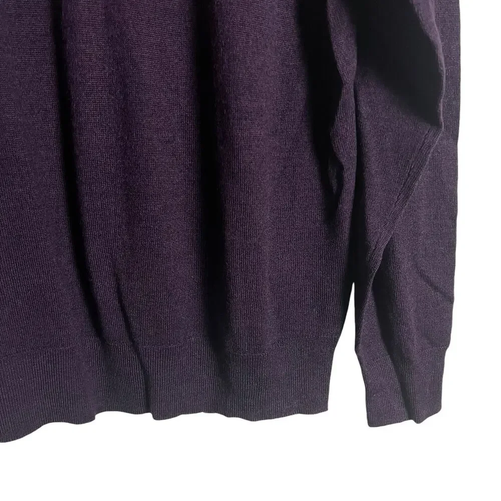 J.Crew Men’s Merino Wool Blend Purple Crewneck Long Sleeve Sweater Size XL
